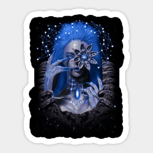 The Alien Flower (blue) Sticker